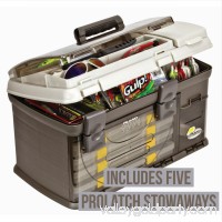 Plano Fishing Guide Series Five Utility Pro System Tackle Box, Graphite/Sandstone   550404722